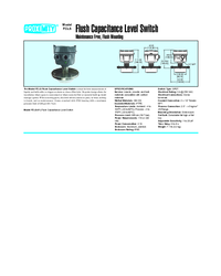 Thumbnail of document Data Sheet - FCLS Flush Capacitance Level Switch